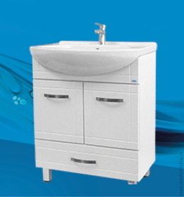 Тумба &quot;Милано-65&quot; 2 двери 1 ящик+ умывальник «Альфана-65», Линдис