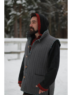 Стёганый мужской жилет "Родное тепло"