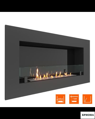 Биокамин в нишу  GRAND 1200 стандарт. Стекло + Стемалит