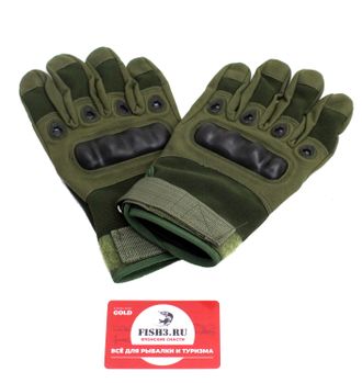 Перчатки тактические XL зеленые