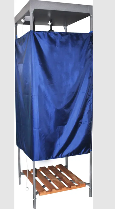 Душ дачный с электроводонагревателем 55 л, пластмассовый квадратный бак