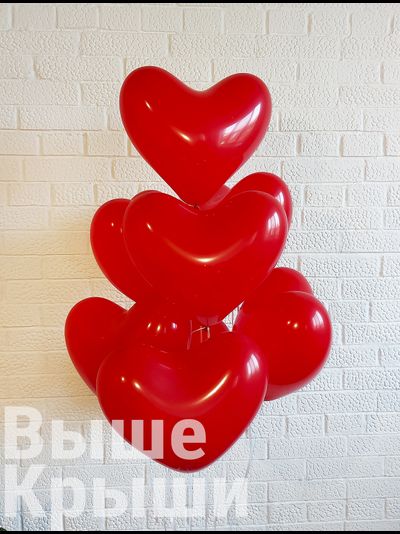 Сет воздушных шаров "Красные сердечки"