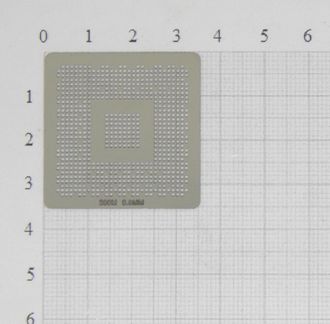 Трафарет BGA для реболлинга чипов ATI 200M/RS480M/216MPA4AKA22/M64-P 0,6 мм