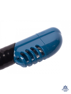Трубка для дайвинга Sargan "АГИДЕЛЬ" сухая 2 клапана, силикон черно-синий