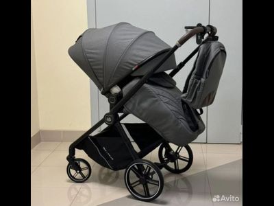 Детская коляска Luxmom A2 (реверсивный блок) Серый