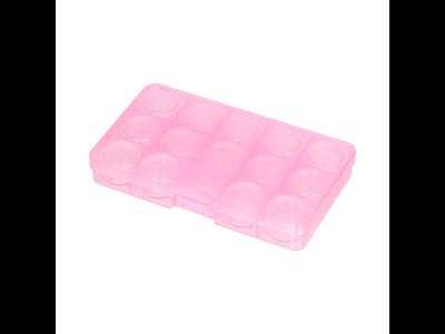 "Gamma" Коробка пластик для шв. принадл. OM-042-110 пластик 17.7 x 10.2 x 2.3см розовый\прозрачный