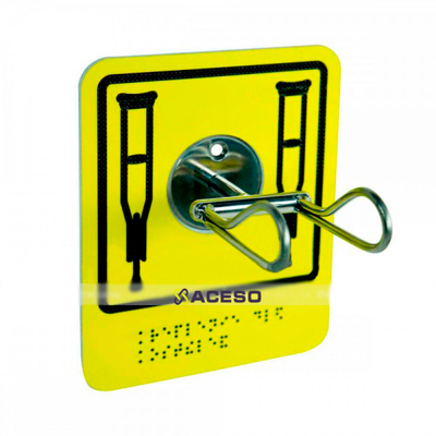 Крючок-держатель для костылей, М12, нержавеющая сталь