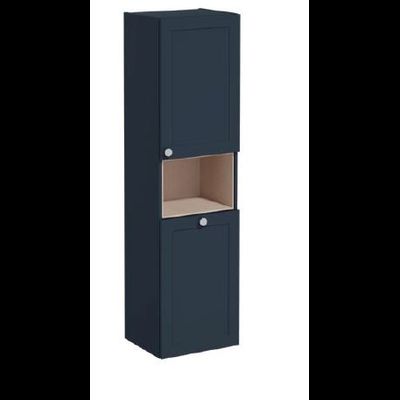 Пенал высокий, Vitra Root Classic, 40 см, с корзиной для белья, матовый темно-синий, правосторонний, 68529