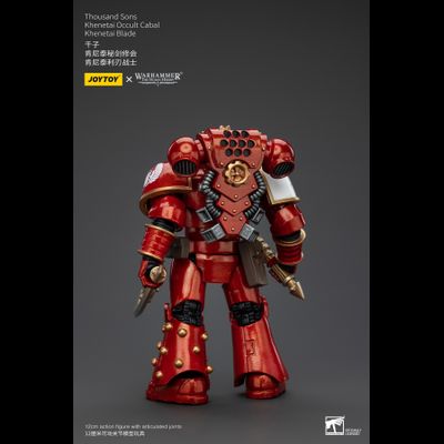 Легионер кабала Кхенетая Тысячи Сынов (Warhammer Horus Heresy) - КОЛЛЕКЦИОННАЯ ФИГУРКА 1/18 Thousand Sons Khenetai Occult Cabal Khenetai Blade (JT6069) - JOYTOY