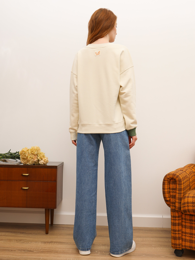 ЖЕНСКИЙ СВИТШОТ СВЕТЛЫЙ "ЦВЕТОЧНЫЕ КЕДЫ"