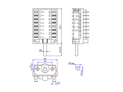 Переключатель духовки  для плиты ЛАДА NOVA