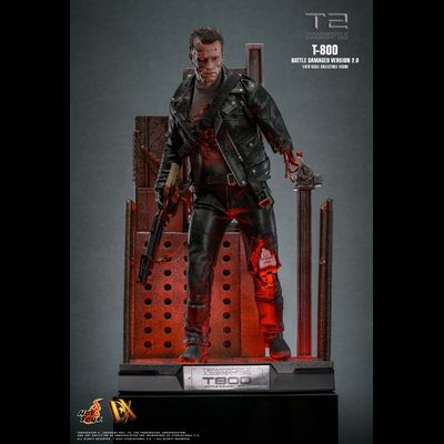 Терминатор Т-800 (Арнольд Шварценеггер, "Терминатор 2: Судный День") - Коллекционная фигурка 1/6 T-800 (Battle Damaged Version 2.0) (DX46) - Hot Toys