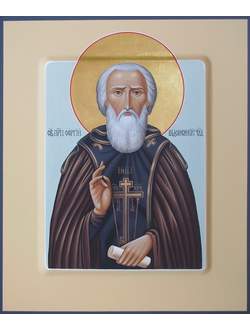 Сергий Радонежский, святой преподобный. Рукописная икона 22х28см.