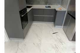 Кухня графит с антресолями