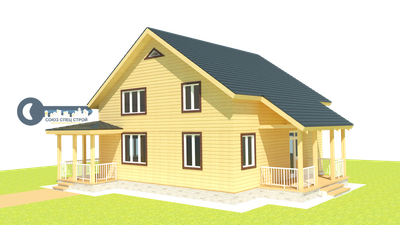 ДЖ-01 ГАБАРИТНЫЕ РАЗМЕРЫ: (10Х7,5М) 1,5 ЭТАЖА, ОБЩАЯ ПЛОЩАДЬ: 191М² (модификация 1)