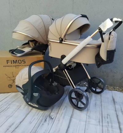 Детская коляска 3 в 1 Luxmom 999 Бежевый