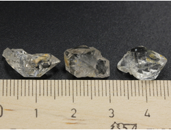Кварц "Хёркимерский алмаз", сросток кристаллов в ассортименте, США (14-15 мм, 1-2 г) №28124