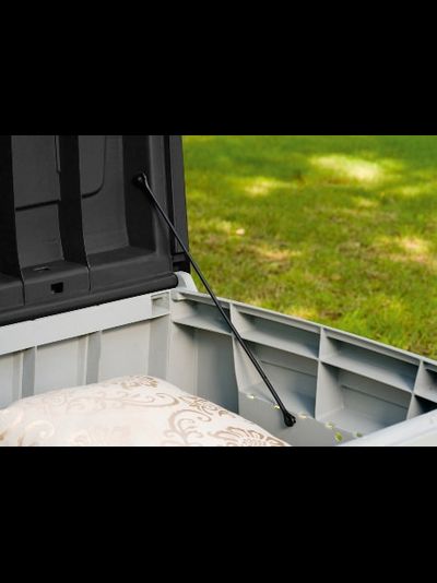 Сундук Новель 340л., белый-графит