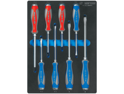 Набор отверток силовых, ложемент, 8 предметов KING TONY 9-30208MRV