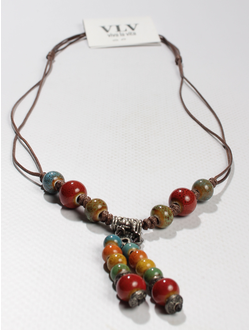 КОЛЬЕ "КЕРАМИЧЕСКИЕ БУСИНЫ 22"