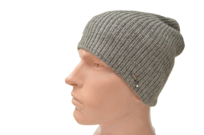 Мужская шапка из альпака и шелка