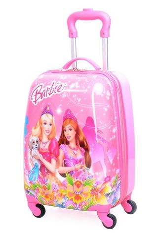 Детский чемодан Барби (Barbie) розовый