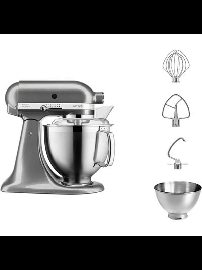 Планетарный Миксер KitchenAid ARTISAN 4.8л., серебряный медальон, 5KSM185PSEMS