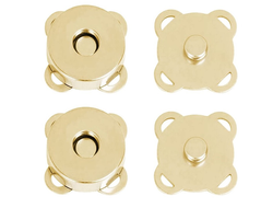 Магнитные пришивные кнопки для сумок и одежды, цвет золотой, размер 18 мм, цена за 1 шт