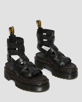 Босоножки Dr. Martens Ricki nappa lux leather platform gladiator черные