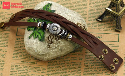 мужской кожаный браслет "Traveler"