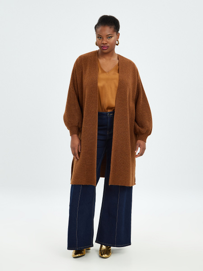 Вязаный кардиган с манжетами-резинкой