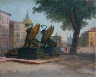 "Банковский мост с грифонами" холст масло Катещенко Н.П. 2003 год