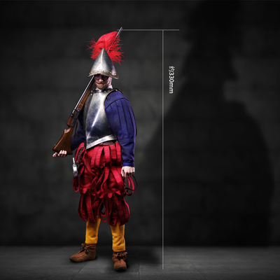 Испанский мушкетер (медно-никелевая версия) - КОЛЛЕКЦИОННАЯ ФИГУРКА 1/6 Series of Empires Spanish Conquistadors Nickel Silver Edition MUSKETEER (SE139) - COOMODEL