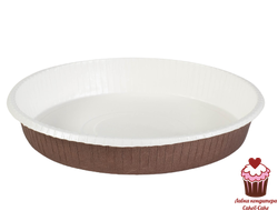 Форма для выпечки пергамент, круг коричневый-белый, 18,5х3,5 см