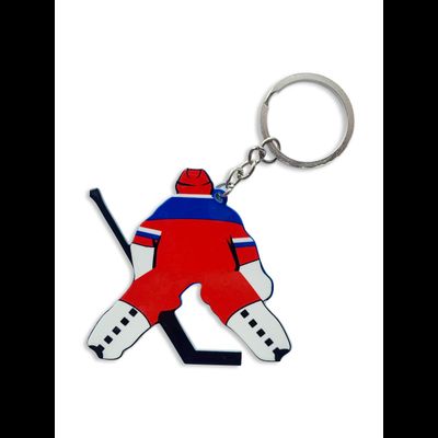 БРЕЛОК &quot;ВРАТАРЬ&quot; (МЕТАЛЛИЧЕСКИЙ ПЛОСКИЙ ДВУСТОРОННИЙ)