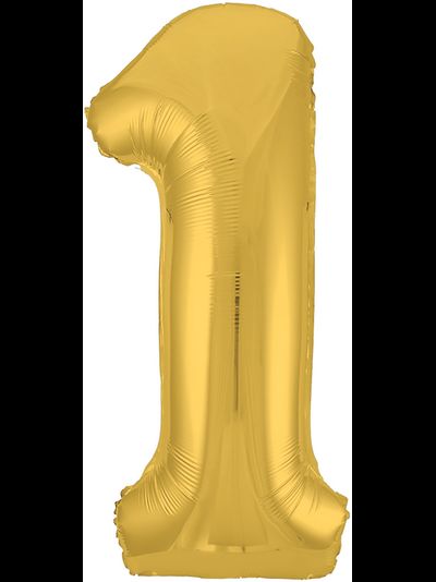 Шар цифра 1 Золотая