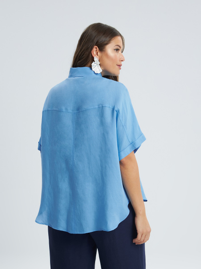 Рубашка свободного кроя c коротким рукавом