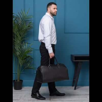 Кожаная дорожная сумка Campelli black (арт. 4014-01)