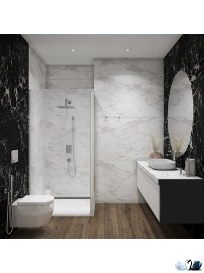 Керамогранит Creto Carrara Elite 80 х 160 см белый