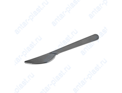 Нож пластиковый черный 18 см ПРЕМИУМ (50 шт.)