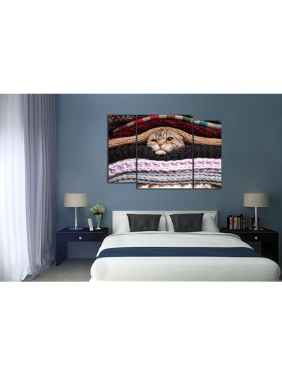 Модульная картина "Кот в тепле"