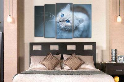 Модульная картина "Голубые глаза"