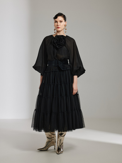 Эффектная юбка миди