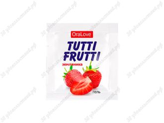 Съедобная гель-смазка Tutti-Frutti Земляника 4г