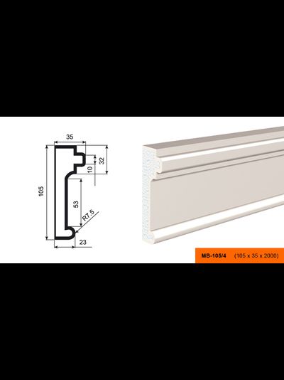Фасадный молдинг из пенополистирола с покрытием LEPNINAPLAST (Лепнинапласт)  МВ-105/4