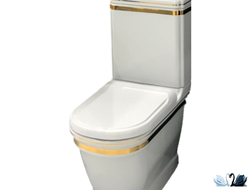 Унитаз Creavit Antik Gold AN360.001A с золотым декором в комплекте с бачком купить в магазине Marysя