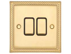 Переключатель 2-клавишный T&J Electric Colossal Matt Brass