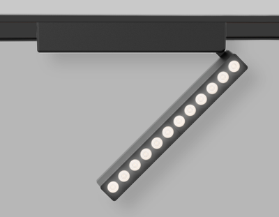Светильник светодиодный трековый для шинопровода Magnetic Ultra Slim GV 1474 BK черный IP20 12W 4200K 48V 24° 230*26*80
