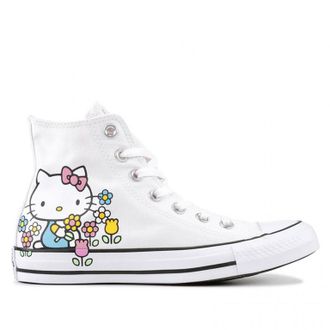 Кеды Converse Hello Kitty белые высокие женские