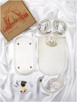 Набор для вязания рюкзака жемчужный